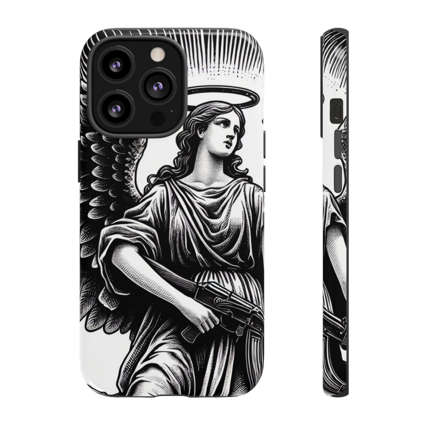 Phone Case - Angel with an AK Tough Case