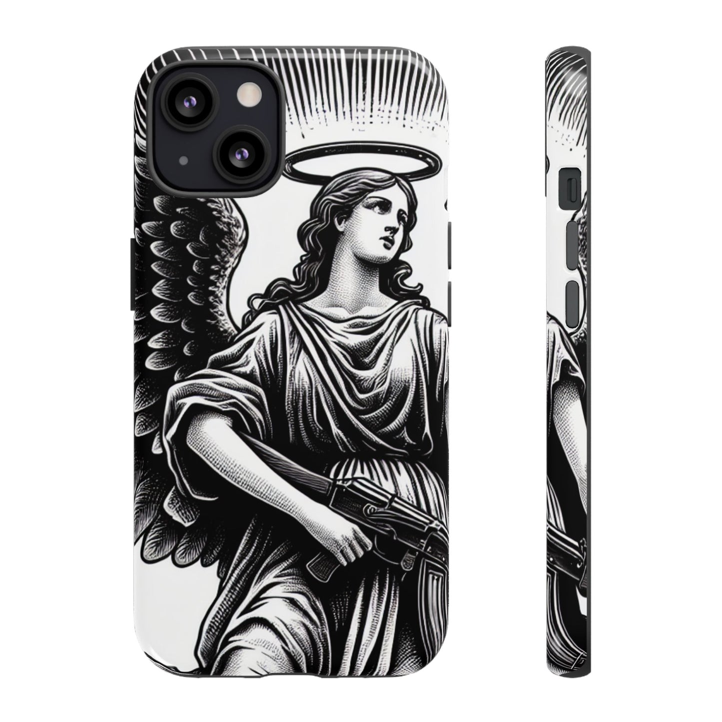 Phone Case - Angel with an AK Tough Case