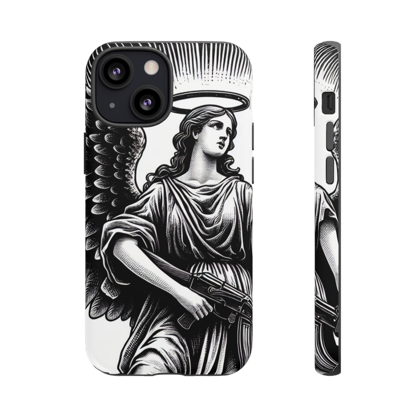 Phone Case - Angel with an AK Tough Case