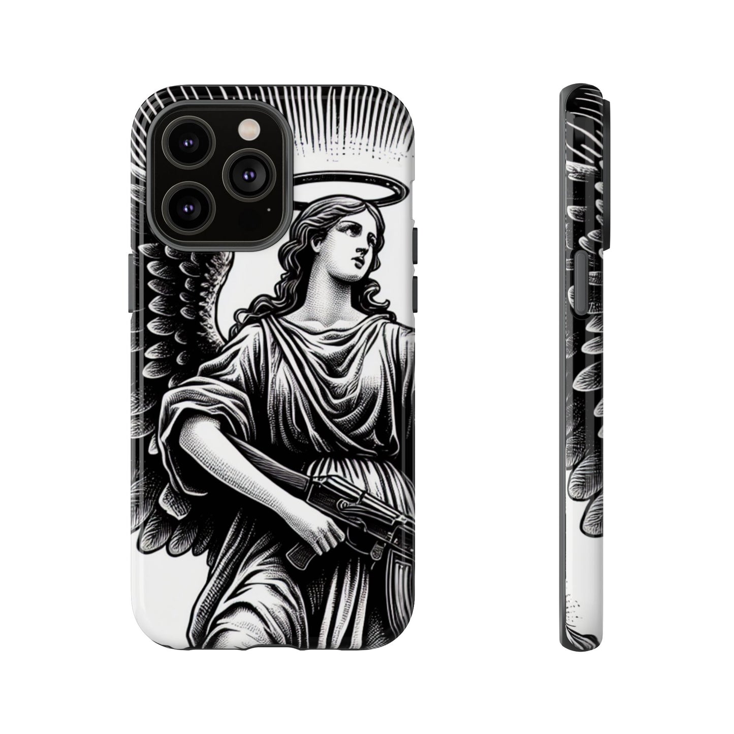 Phone Case - Angel with an AK Tough Case