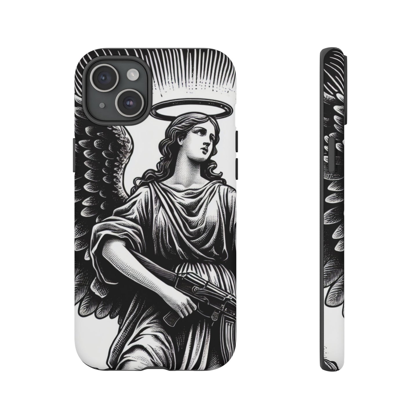 Phone Case - Angel with an AK Tough Case