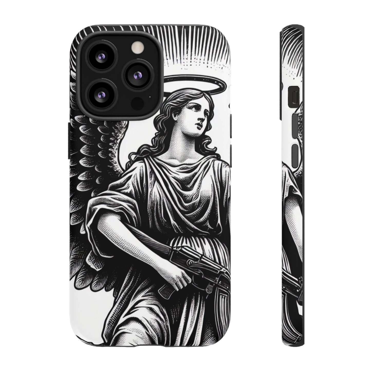 Phone Case - Angel with an AK Tough Case