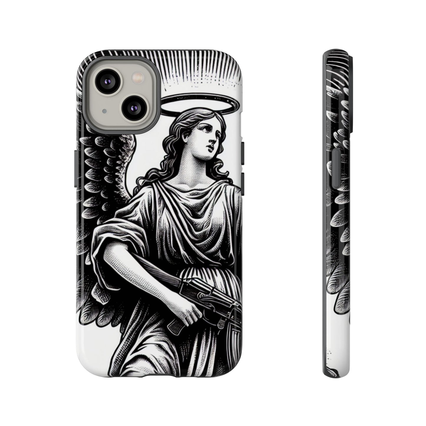 Phone Case - Angel with an AK Tough Case